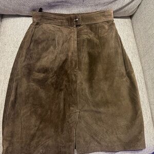 THE LIMITED Brown Suede Skirt